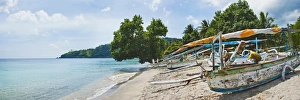 Nippah Beach Prints: Traditional fishing boat at Nippah Beach on Lombok