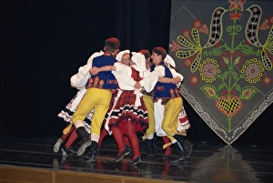 Young Men Prints: Traditional folk dancing in Prague, Czech Republic, Europe