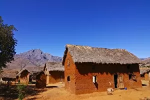 Traditional houses in the Andringitra National Park, Madagascar, Africa