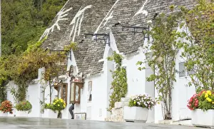 Trulli Prints: The traditional huts called Trulli built with dry stone with a conical roof, Alberobello