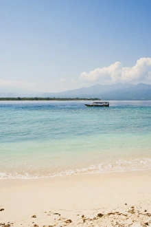 Gili Meno Prints: Traditional Indonesian boat, Gili Meno, Gili Islands, Indonesia, Southeast Asia, Asia