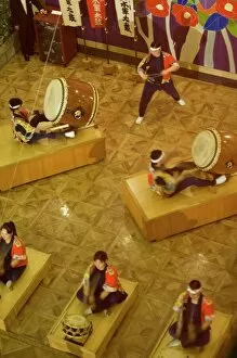 Japanese Gallery: Traditional Japanese taiko drumming performance