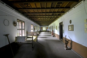 Corridor Prints: Traditional Kerala house, Payannur, Kerala, India, Asia