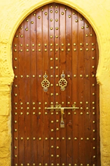 Rabat Prints: Traditional Moroccan decorative door, Rabat, Morocco, North Africa, Africa