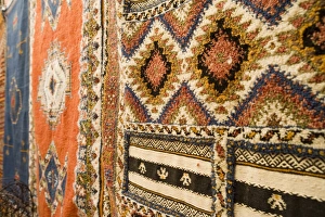 Images Dated 6th January 2000: Traditional Moroccan rugs for sale in the souk