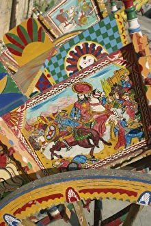 Carts Prints: Traditional painted cart, Palermo, Sicily, Italy, Europe