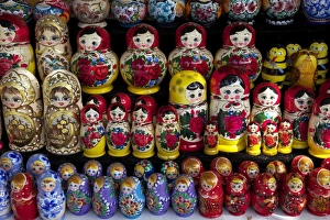 Choice Prints: Traditional Russian dolls on sale, St. Petersburg, Russia, Europe