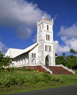 Traditional Samoan church at Felafa, Western Samoa, Pacific Islands, Pacific