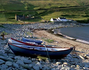 Shetland Prints: Traditional Shetland boats at Nor Wick