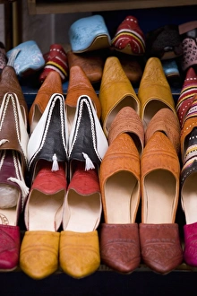 Traditional slippers in souk
