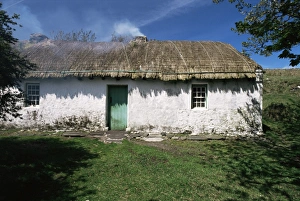 County Donegal Prints: Traditional thatched cottage near Glencolumbkille
