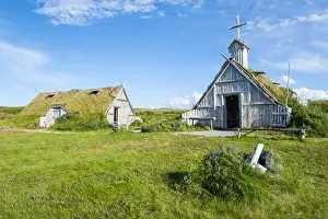 Open Air Prints: Traditional Viking buildings in the Norstead Viking Village and Port of Trade reconstruction of a Viking Age settlement