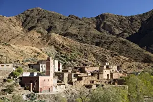 Traditional village in the foothills of the High Atlas Mountains, Morocco, North Africa