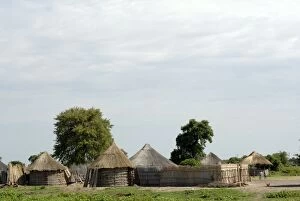 Traditional village, north west Botswana, Botswana, Africa