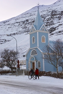 Images Dated 29th October 2008: Traditional wooden church, built in 1922, at Seydisfjordur, a town founded in 1895 by a Norwegian