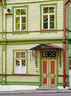 Estonia Prints: Traditional Wooden House, Tallinn, Estonia, Europe