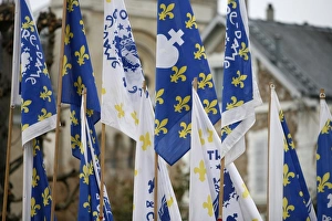 Versailles Prints: Traditionalist banners, Versailles, Yvelines, France, Europe