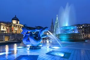 Images Dated 12th December 2011: Trafalgar Square at Christmas, London, England, United Kingdom, Europe