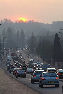 Surrey Collection: Traffic on the A3, Roehampton, Surrey, England, united Kingdom, Europe
