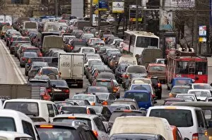 Images Dated 11th February 2008: Traffic, Arbatskaya, Moscow, Russia, Europe