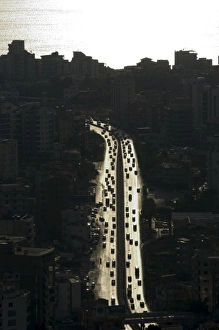 Traffic and bay of Jounieh