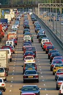 Direction Gallery: Traffic jam on the M25 Motorway near London, England, UK