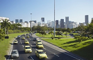 Taxi Prints: Traffic passing through Parque do Flamengo, Catete, Rio de Janeiro, South America