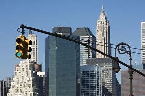 Tall Buildings Prints: Traffic signals and tall buildings