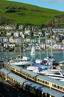 Train, Dartmouth harbour, Devon, England, United Kingdom, europe