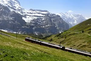 Images Dated 24th January 2000: Train from Kleine Scheidegg on route to Jungfraujoch