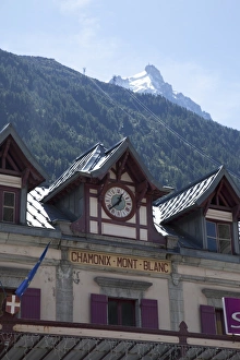Train Station Prints: The train station, Chamonix, Haute Savoie, French Alps, France, Europe