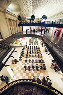 Washington Dc Prints: Train station interior, Washington D. C. United States of America, North America