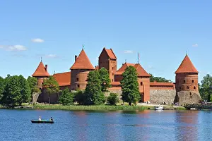 Trakai Castle Prints: Trakai Castle on an island in Lake Galve, Lithuania, Europe