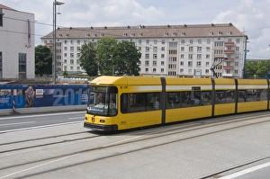 Trams Prints: Tram, Dresden, Saxony, Germany, Europe
