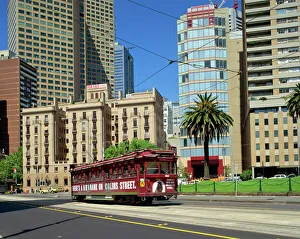 Victoria Prints: A tram on Macarthur Street in Melbourne, Victoria, Australia, Pacific