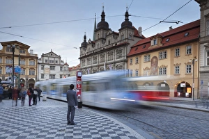 Mala Strana Prints: Tram, Mala Strana, Prague, Bohemia, Czech Republic, Europe
