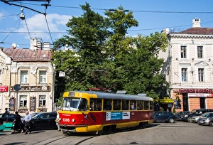Trams Prints: Tram in Moscow, Russia, Europe