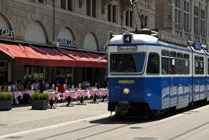 Images Dated 21st January 2000: Tram and restaurant