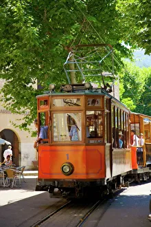 Mallorca Prints: Tram, Soller, Mallorca, Balearic Islands, Spain, Europe