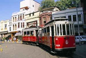 Beyoglu Prints: Trams on Istikal Cad