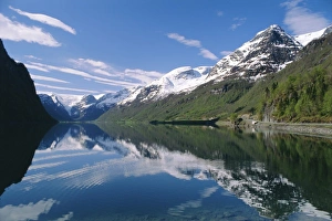 Western Fjords Prints: Tranquil scene near Olden
