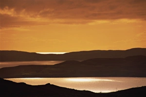 Highland Prints: Tranquil scene of sunset over Gruinard Bay