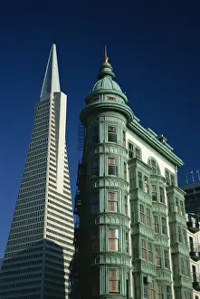 Hotels Prints: The Transamerica Pyramid, designed by the architect William Pereira and built in 1972