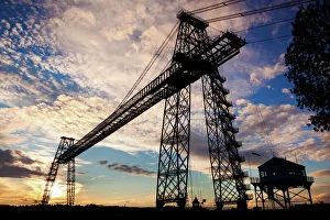 Silhouettes Prints: Transporter Bridge, Newport, Gwent, Wales, United Kingdom, Europe