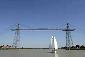 Images Dated 27th August 2008: Transporter bridge over River Charente, Rochefort, Charente, France, Europe