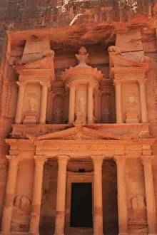 Carved Prints: The Treasury (Al-Khazneh), Petra, UNESCO World Heritage Site, Jordan, Middle East