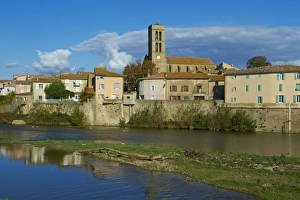 Aude Prints: Trebes, Canal du Midi, UNESCO World Heritage Site, Aude, France, Europe