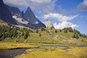 Trekking route, Tour de Mont Blanc, Val Veny, near Courmayeur, Italy, Europe