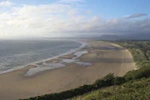 Tremadog Bay and Harlech beach seen from near Llanfair, Gwynedd, Wales, United Kingdom, Europe