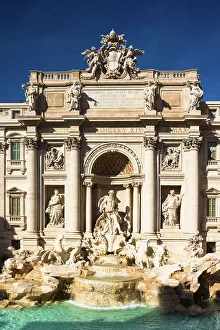 Fontana Di Trevi Prints: Trevi Fountain (Fontana di Trevi), Rome, Lazio, Italy, Europe